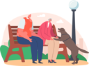پیش‌نمایش فایل elderly-couple-spending-time-in-park-while-sitting-on-park-bench-5283423 از پک سالمندان