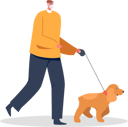 پیش‌نمایش فایل elderly-man-walking-with-dog-5283429 از پک سالمندان