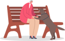 پیش‌نمایش فایل grandmother-playing-with-pet-dog-in-park-5283425 از پک سالمندان