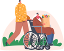 پیش‌نمایش فایل man-helping-old-disabled-woman-5283449 از پک سالمندان