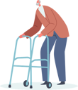 پیش‌نمایش فایل senior-man-walking-with-help-of-front-wheeled-walker-5283418 از پک سالمندان