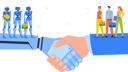 پیش‌نمایش فایل business-deal-between-humans-and-ai-5286031 از پک ربات‌ها در کسب‌وکار