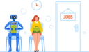پیش‌نمایش فایل robot-and-woman-hiring-at-work-5286035 از پک ربات‌ها در کسب‌وکار