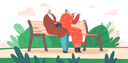 پیش‌نمایش فایل aged-couple-sitting-in-park-5531281 از پک سالمندان