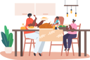 پیش‌نمایش فایل happy-african-mother-and-little-kids-having-dinner-at-table-with-food-5531422 از پک ملیت‌ها