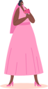 پیش‌نمایش فایل african-bride-wear-pink-dress-holding-bouquet-in-hands-5531554 از پک عروسی‌ها