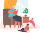پیش‌نمایش فایل grandmother-reading-book-to-grandchildren-5531345 از پک بچه‌ها / کودکانه