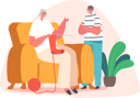 پیش‌نمایش فایل granny-knitting-socks-and-speaking-with-grandchild-5531346 از پک بچه‌ها / کودکانه