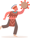 پیش‌نمایش فایل boy-in-national-costume-and-tambourine-in-hand-playing-or-perform-show-5683471 از پک کودکان