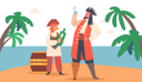 پیش‌نمایش فایل children-in-pirates-costume-with-treasure-5683446 از پک کودکان