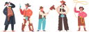 پیش‌نمایش فایل cowboy-kids-wear-traditional-wild-west-costumes-and-hats-5683481 از پک کودکان