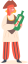 پیش‌نمایش فایل girl-pirate-wear-sailor-suit-and-holding-bottle-with-message-5683451 از پک کودکان