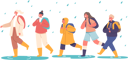 پیش‌نمایش فایل happy-kids-walk-under-rain-without-umbrella-5683498 از پک کودکان