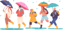 پیش‌نمایش فایل happy-kids-walk-under-umbrella-5683487 از پک کودکان