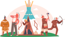 پیش‌نمایش فایل kids-with-weapon-near-wigwam-tent-5683472 از پک کودکان