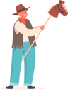 پیش‌نمایش فایل little-cowboy-with-toy-horse-on-stick-5683484 از پک کودکان