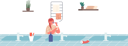 پیش‌نمایش فایل little-girl-brush-teeth-in-bathroom-5683434 از پک کودکان