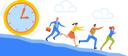 پیش‌نمایش فایل business-people-run-away-from-clock-down-the-mountain-6502079 از پک زمان کسب‌وکار