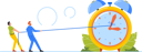 پیش‌نمایش فایل business-people-trying-to-stop-or-slowdown-time-pulling-alarm-clock-arrows-with-strap-6502086 از پک زمان کسب‌وکار