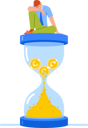 پیش‌نمایش فایل businessman-sitting-on-hourglass-and-sleeping-6502075 از پک زمان کسب‌وکار