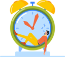 پیش‌نمایش فایل lazy-businessman-sleeping-on-clock-6502076 از پک زمان کسب‌وکار