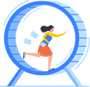 پیش‌نمایش فایل stressed-businesswoman-running-in-hamster-wheel-6502097 از پک زمان کسب‌وکار