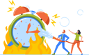 پیش‌نمایش فایل time-is-over-with-business-people-6502093 از پک زمان کسب‌وکار