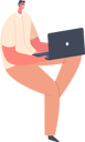 پیش‌نمایش فایل male-freelancer-working-on-laptop-6501274 از پک تچنولوگیس