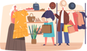 پیش‌نمایش فایل cheerful-senior-women-with-shopping-bags-purchasing-clothes-in-mall-6500733 از پک افراد سالمندان