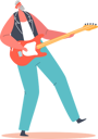 پیش‌نمایش فایل elderly-rock-guitarist-playing-on-electric-guitar-during-punk-festival-6500744 از پک افراد سالمندان