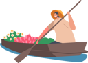 پیش‌نمایش فایل asian-woman-seller-wear-straw-hat-sell-fruits-and-flowers-on-wooden-boat-6500864 از پک افراد با غذا