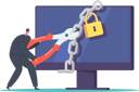 پیش‌نمایش فایل hacker-trying-to-break-security-chain-to-get-into-computer-6501332 از پک تچنولوگیس