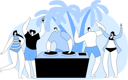 پیش‌نمایش فایل group-of-tourist-enjoying-beach-dj-party-6501901 از پک افراد خطی