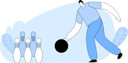 پیش‌نمایش فایل man-throw-ball-on-alley-with-pins-6501906 از پک افراد خطی