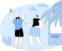 پیش‌نمایش فایل people-enjoying-party-at-summer-beach-6501899 از پک افراد خطی