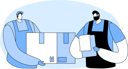 پیش‌نمایش فایل warehouse-worker-checking-delivery-box-6501912 از پک افراد خطی
