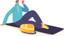 پیش‌نمایش فایل man-refugee-sit-on-floor-mat-with-backpack-and-smartphone-in-hand-6501978 از پک داوطلب‌ها