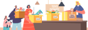 پیش‌نمایش فایل parents-and-little-girl-giving-toys-to-volunteer-6501984 از پک داوطلب‌ها