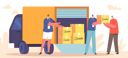 پیش‌نمایش فایل volunteers-giving-humanitarian-aid-help-box-to-senior-man-refugee-6501994 از پک داوطلب‌ها
