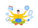 پیش‌نمایش فایل businessman-doing-multiple-task-8512337 از پک افراد کسب و کار