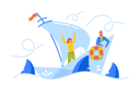 پیش‌نمایش فایل hopeless-situation-concept-with-frightened-businesspeople-shipwreck-on-paper-boat-8512330 از پک افراد کسب و کار
