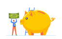 پیش‌نمایش فایل man-with-dollar-banknote-at-huge-piggy-bank-8512356 از پک افراد کسب و کار