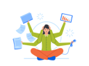 پیش‌نمایش فایل stressed-businesswoman-with-many-arms-8512338 از پک افراد کسب و کار