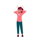 پیش‌نمایش فایل frowning-woman-hand-over-ears-during-conflic-8512404 از پک رابطه و ارتباط