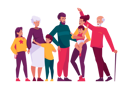 پیش‌نمایش فایل happy-big-family-together-8512406 از پک رابطه و ارتباط