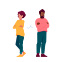 پیش‌نمایش فایل male-and-female-characters-stand-back-to-back-8512397 از پک رابطه و ارتباط