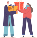 پیش‌نمایش فایل couple-with-gifts-8525822 از پک افراد با هدیهها