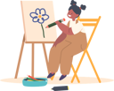 پیش‌نمایش فایل black-girl-drawing-pictures-on-canvas-8525871 از پک کودکان