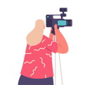 پیش‌نمایش فایل female-reporter-with-professional-video-camera-8526166 از پک کنفرانس پرِسس