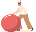 پیش‌نمایش فایل girl-wear-rabbit-ears-rolling-huge-painted-egg-in-easter-game-8526062 از پک عید پاک